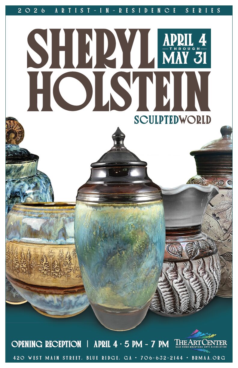 Sheryl Holstein, 2nd Quarter 2026 Resident artist at The Art Center in Blue Ridge, GA