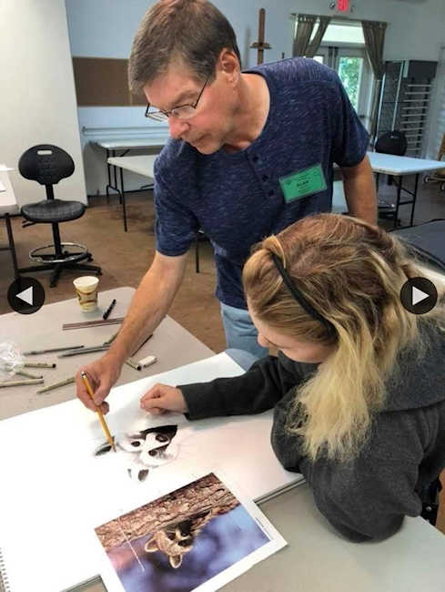 Watercolor in Drybrush: Wildlife and Nature’s Elements with instructor Alan R. Young - The Art Center in Blue Ridge, GA