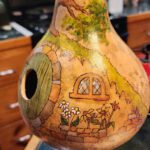 Woodburning a Gourd Birdhouse with instructor Jan Carney - The Art Center in Blue Ridge, GA