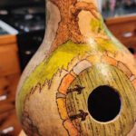 Woodburning a Gourd Birdhouse with instructor Jan Carney - The Art Center in Blue Ridge, GA