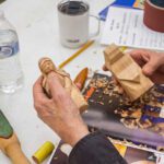 Internationally acclaimed artist Helen Gibson of the Brasstown Carvers teaches woodcarving at The Art Center in Blue Ridge, GA