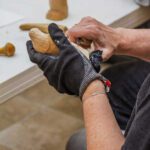 Internationally acclaimed artist Helen Gibson of the Brasstown Carvers teaches woodcarving at The Art Center in Blue Ridge, GA