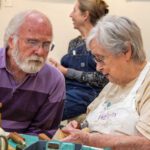Internationally acclaimed artist Helen Gibson of the Brasstown Carvers teaches woodcarving at The Art Center in Blue Ridge, GA