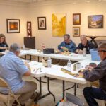 Internationally acclaimed artist Helen Gibson of the Brasstown Carvers teaches woodcarving at The Art Center in Blue Ridge, GA