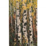 Golden Aspens Acrylic Painting Class with instructor Maria Weed at The Art Center in Blue Ridge, GA
