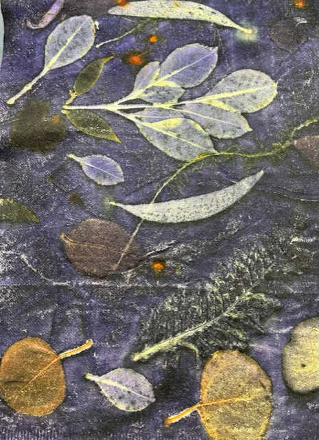 Suzanne Connors Eco Print Class at The Art Center in Blue Ridge, GA