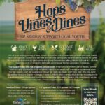 The Blue Ridge Mountains Arts Association Presents Hops, Dines, & Vines! Your support helps fund real programs for local youth.
