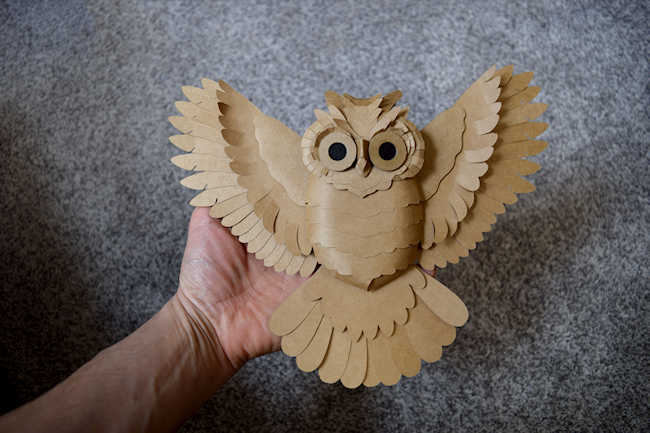 Learn to Make Your Own Cardboard Mini Owl with Jimi Benedict at The Art Center in Blue Ridge, GA