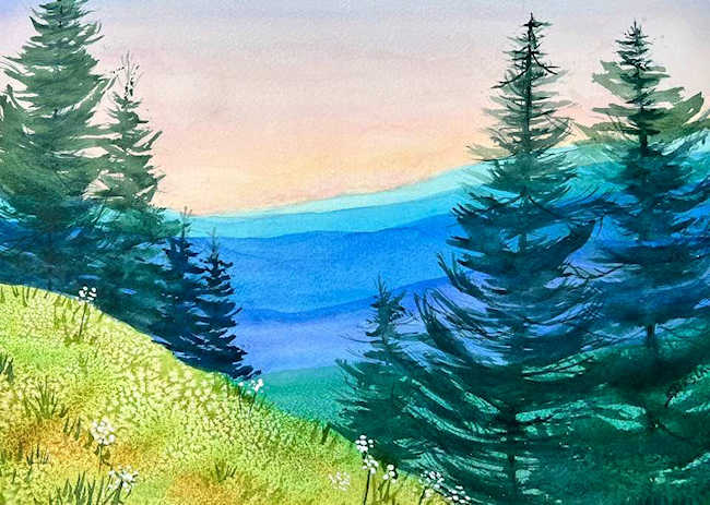 Watercolor Classes with Suzy DesLauriers at The Art Center, Blue Ridge GA
