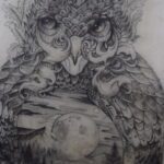 graphite owl (4) Jimi Benedict at The Art Center in Blue Ridge, GA