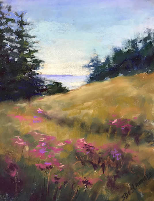 Pastel Lanscape workshop with instructor Suzzane DesLauriers at The Art Center in Blue Ridge, GA