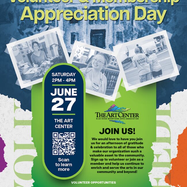 Volunteer & Membership Appreciation Day 2026 for Blue Ridge Mountains Arts Association!