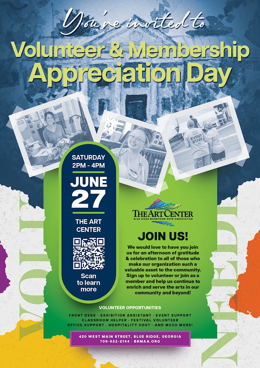 Volunteer & Membership Appreciation Day 2026 for Blue Ridge Mountains Arts Association!