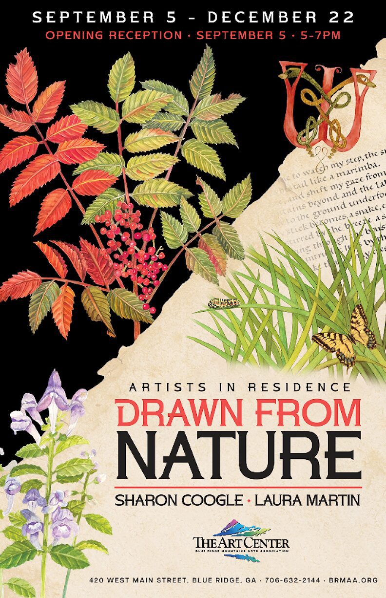 Drawn from Nature - The Art of Sharon Coogle and Laura Martin at The Art Center in Blue Ridge, GA