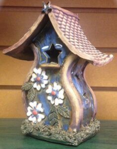 Whimsical Hand-Built Birdhouse class with instructor Rae Breed at The Art Center in Blue Ridge, GA